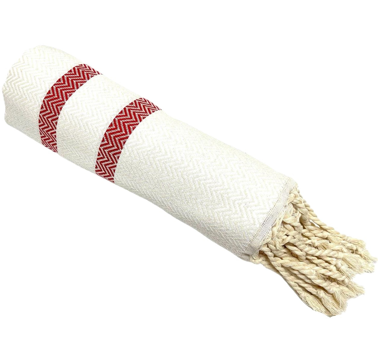 Quick-Dry Cotton Towel – Bright Red – Lightweight, Absorbent & sand free