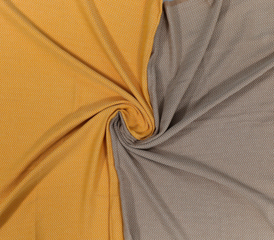 2-Pack Cotton Turkish Towels – Caramel Beige & Gold Yellow | Lightweight, Quick-Dry, Oversized Chevron Peshtemals