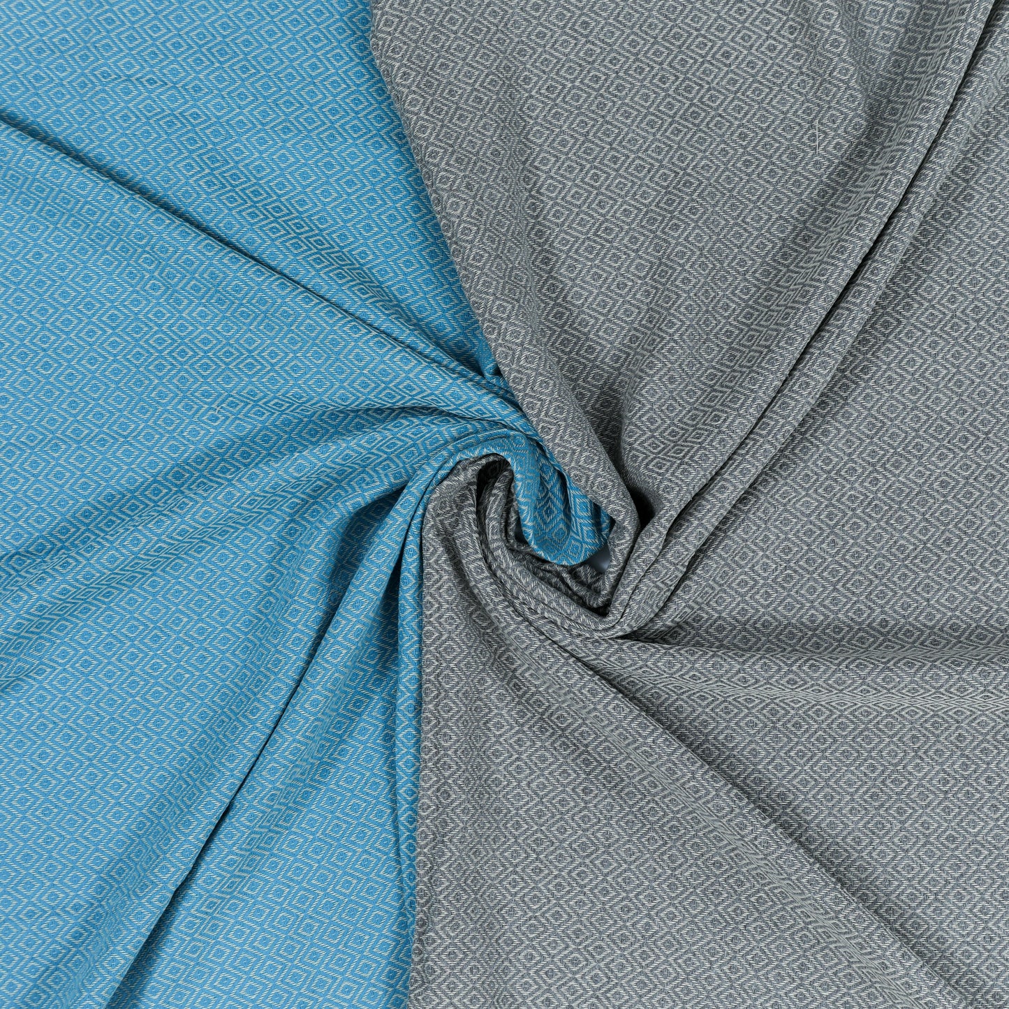 2-Pack Diavron Cotton Towels – Quick-Dry, Lightweight & Soft – Turquoise Blue & Silver Gray (39" x 71")