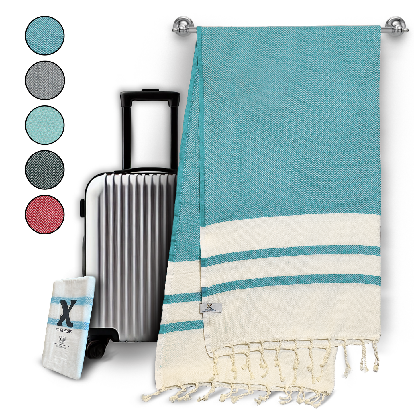 Quick-Dry Travel Towel – Lightweight, Absorbent & Compact for Beach, Bath & More (Turquoise Blue, 39" x 71")