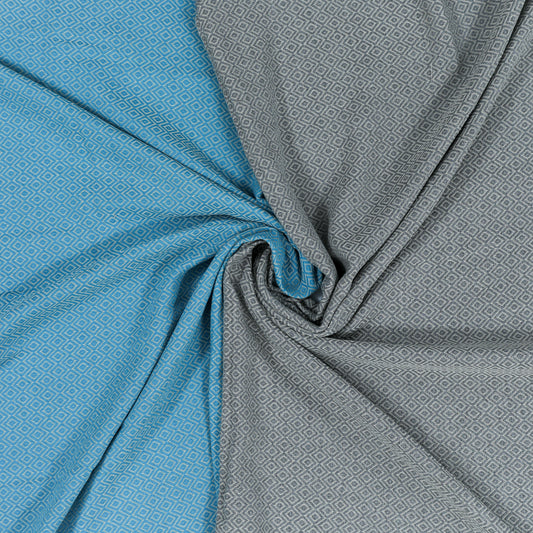 2-Pack Diavron Cotton Towels – Quick-Dry, Lightweight & Soft – Turquoise Blue & Silver Gray (39" x 71")