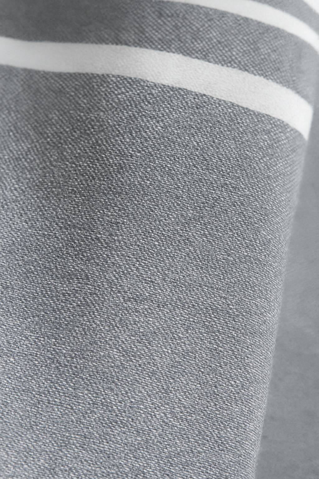 Battleship Gray Cotton Shower Curtain with Tassels – 79" x 71" – Boho & Farmhouse Style – Quick Dry, Multi-Purpose, Free Hooks