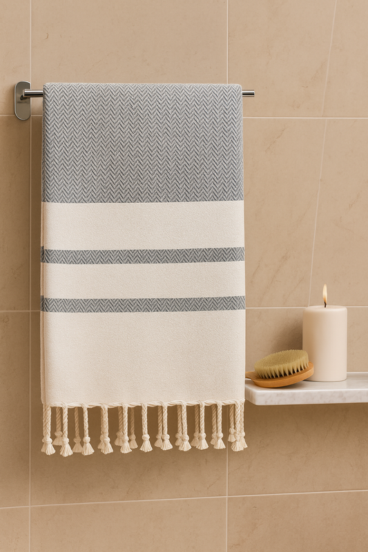 Quick-Dry Travel Towel – Lightweight, Absorbent & Compact for Beach, Bath & More (Silver Gray, 39" x 71")